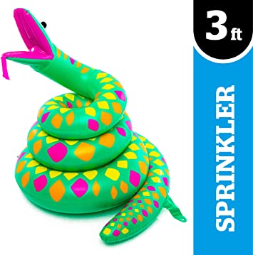 BigMouth Inc. Snake Inflatable Kids Yard Sprinkler - Hilarious 3.5-Foot Tall Inflatable Snake Sprinkler, Easy to Clean, Inflate/Deflate, Transport, and Store