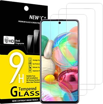 NEW'C 3 Piezas, Protector Pantalla para Samsung Galaxy A71, Note 10 Lite, Cristal templado Antiarañazos, Antihuellas, Sin Burbujas, Dureza 9H, 0.33 mm Ultra Transparente, Ultra Resistente