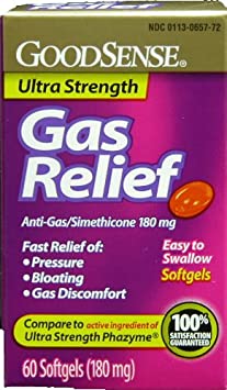 Gas Relief Ultra Strength Gas Relief Has a Powerful Ingredient for Fast Gas Relief - 60 Softgels #1987