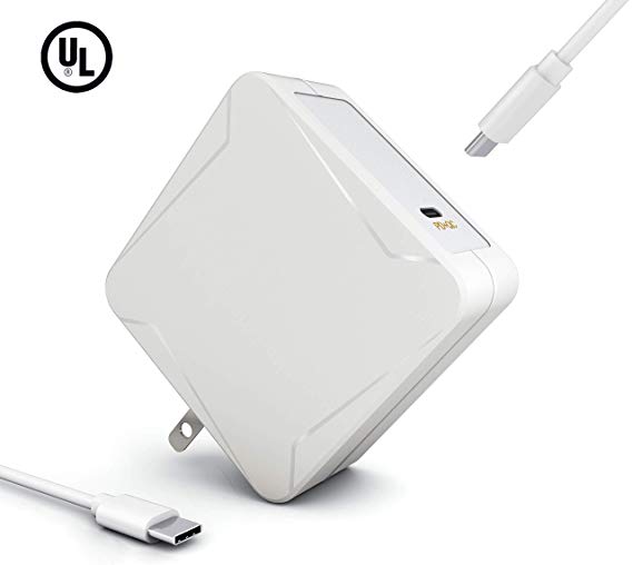 USB C Charger with 61W 45W Power Delivery Fast Charging,[UL Listed] USBC Power Adapter Compatible with Google Chromebook,Dell XPS,HP Spectre,Lenovo,ASUS,Nintendo Switch,with 6.6Ft Power Cord
