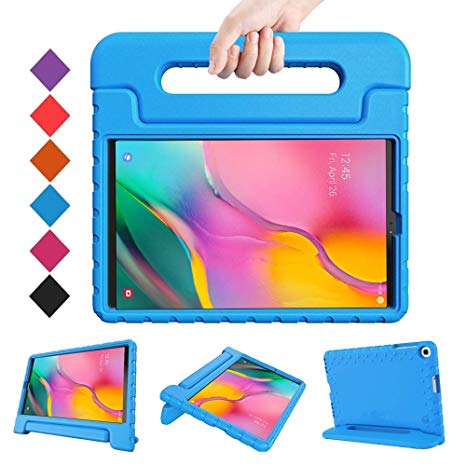 BMOUO Kids Case for Samsung Galaxy Tab A 10.1 (2019) SM-T510/T515, Shockproof Light Weight Protective Handle Stand Kids Case for Galaxy Tab A 10.1 Inch 2019 Release SM-T510/T515 - Blue