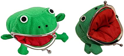 Frog Coin Purse Frog Coin Purses Pouches with Lock Wallet ,2 Pieces ,Green (2 Pieces)