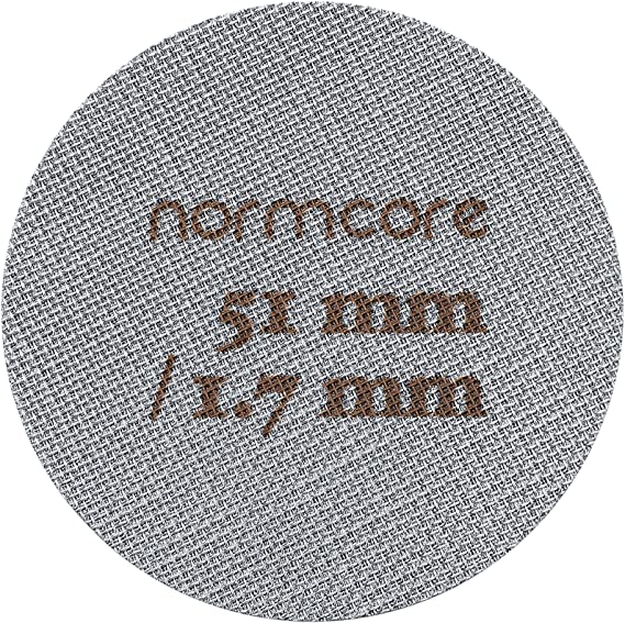 Normcore 51 mm Puck Screen, Lower Shower Screen, Metal Coffee Reusable Filter for Espresso Portafilter Filter Basket, 51 mm - 1.7 mm Thickness 150 µm, Stainless Steel