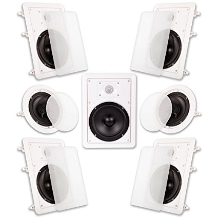 Acoustic Audio HT-67 7.1 Home Theater Speaker System (White)