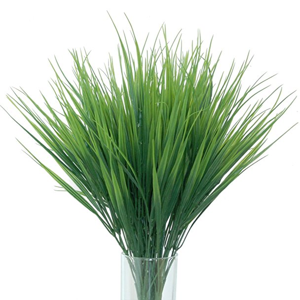 JUYO VONSAN Artificial Plants 8pcs Artificial Plastic Wheat Grass for Indoor Outside Home Garden Office decoration (8)