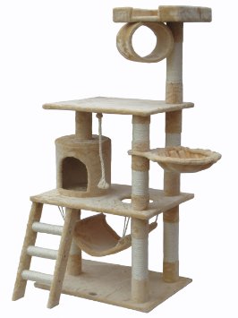 Go Pet Club Cat Tree Furniture 62 in High