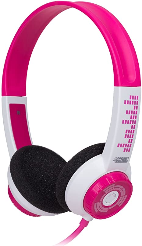 FSL Protec Kids Headphones with Adjustable Volume Limiting (Pink)