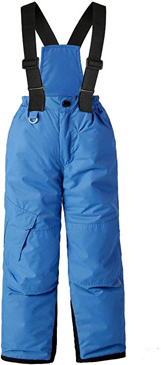 Therm Girls Boys Snow Pants, Waterproof Insulated Convertible Bib Snow Suit - Black Blue Purple - Kids Youth