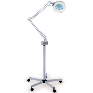 Esthology Premium Magnifying Floor Lamp 5 Diopter w/ Rolling Base