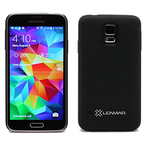 Lenmar Extended Battery Case for Samsung Galaxy S5, 80% More Charge, 2200mAh Battery with Cover Included, Slim, Lightweight Design: Includes Micro USB Charge Cable, Matte Black