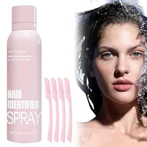 Hair Identifier Spray for Face Shaving, Hair Identifier Spray For Face Dermaplaning Spray to Show Facial Hair, Facial Hair Removal Spray For All Skin And Hair Types 1PCS, Pink