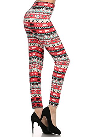 Leggings Depot REG/PLUS/3X5X Popular Best Holiday Christmas Printed Women Fashion Leggings