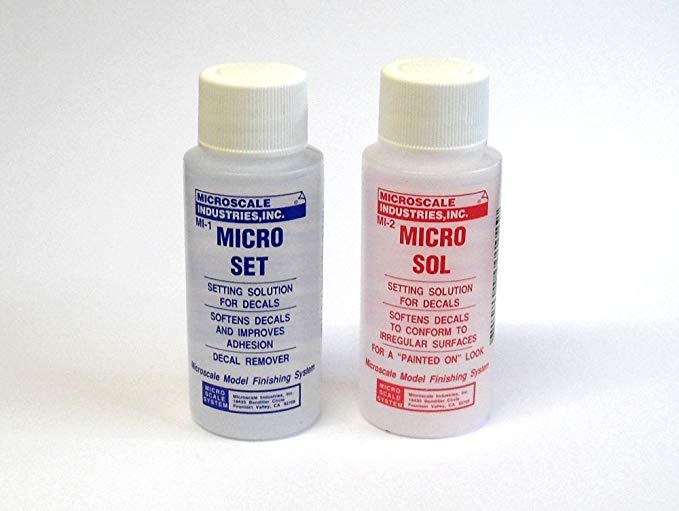 Micro Sol and Micro Set Setting Solutions 1 Ounce Bottles by Microscale Industries