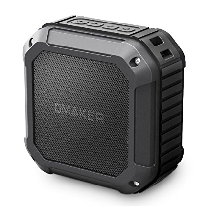 Omaker M4 Portable Bluetooth 4.0 Wireless Speaker with 12 Hour Playtime for Outdoors/Shower (Black)