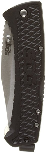 SOG Traction Folding Knife TD1011-CP - Satin 3.5" Blade, GRN Handle, Lockback