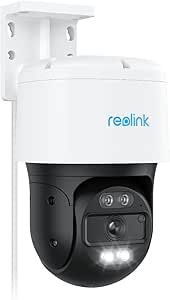 Reolink Caméra 4K PTZ PoE avec éclairage, Pan, 355°, Inclin, 90°, Suivi Auto, détection de Personnes/véhicules/Animaux, Vision nocturne Couleur 30m, Audio 2 Voies, Time Lapse, RLC-830A