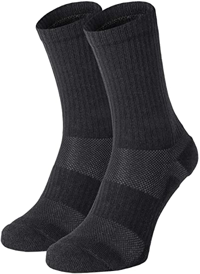 281Z Military Cotton Micro Crew Boot Socks - Cushioned Sole - Moisture Wicking - Odor Resistant - Hiking Trekking Outdoor