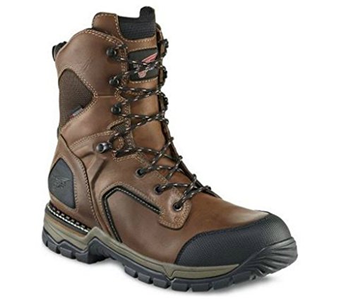 Red Wing Men's 8-inch Boot 2409 Brown Leather/Vibram Sole (Electrical Hazard, Waterproof, Aluminum Toe)