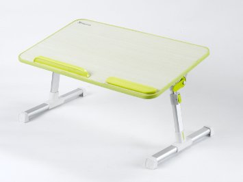 Ergonomic computer table / Portable laptop table / notebook table / bed table / picnick and camping table, for 15" laptop, iPad 1 / 2 / 3 / 4 / MINI, adjustable height and angle, Green