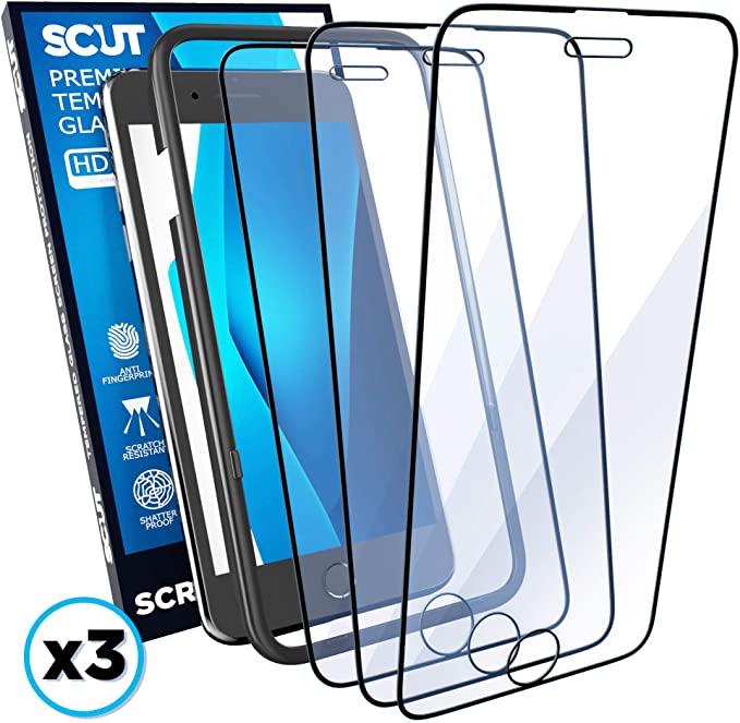 Screen Protector iPhone SE | 6 6S | iPhone 7 | iPhone 8 | Film Tempered Glass | Scratch Resistant Impact Shield Glass | Case Friendly | Anti fingerprint