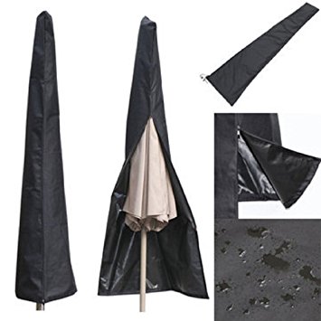 Outdoor Patio Umbrella Cover, Garden Yard Market Parasol Cover, Waterproof Outdoor Umbrella Cover Storage Zipper Bag Fits 7ft to 11ft Umbrellas