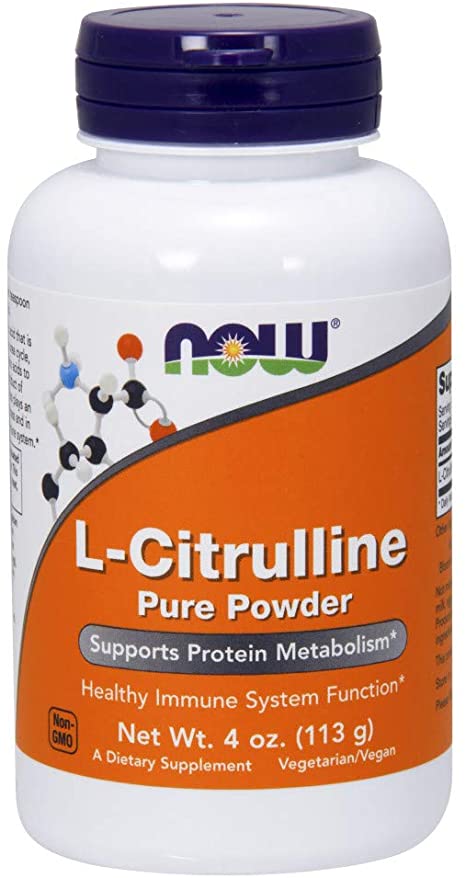 NOW Supplements, L-Citrulline Pure Powder, Supports Protein Metabolism*, 4-Ounce