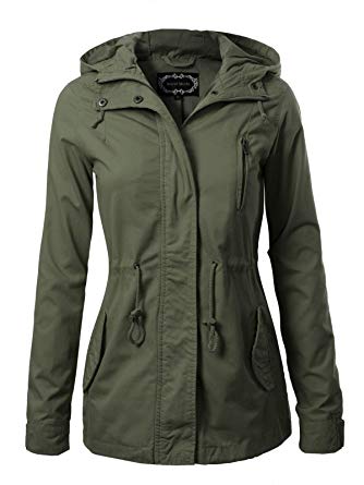 Instar Mode Women's Military Anorak Safari Hoodie Jacket