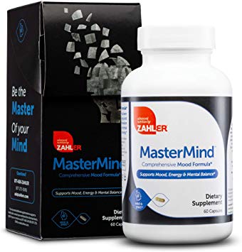 Zahler Mastermind, Comprehensive Mood Formula, Supports Mood Relaxation and Mental Balance, Certified Kosher, 60 Capsules