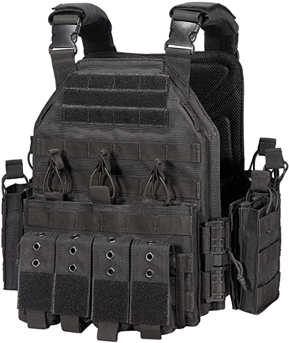 vAv YAKEDA Tactical Military Vest Quick Release Airsoft Vest Adjustable for Adults