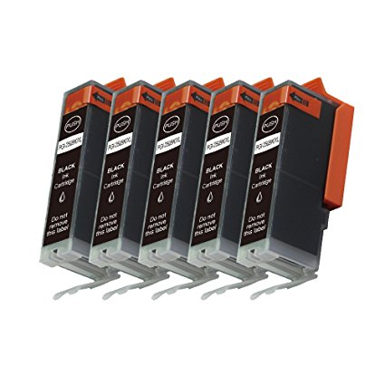 HI-VISION 5 Pack Compatible PGI-250XL PGI 250 Large Black Ink Cartridge Replacement for PIXMA MG6320,MG5420,iP7220,MX922,MX722 printers