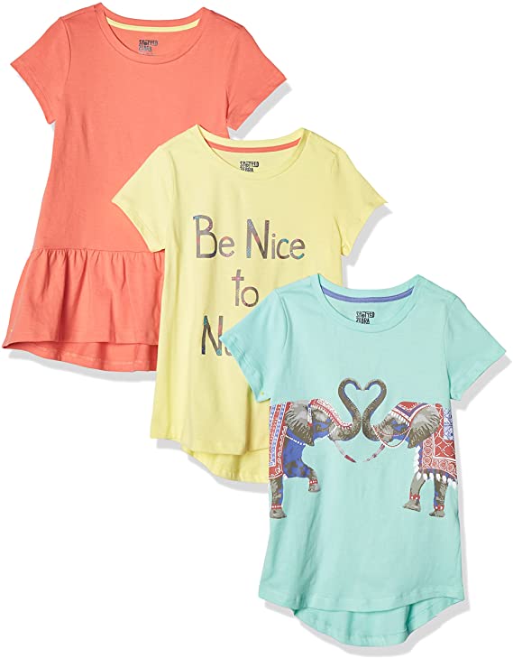 Spotted Zebra Girls' Short-Sleeve Tunic T-Shirts