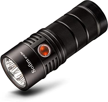 Sofirn SP36 Pro Rechargeable LED Flashlight 8000 Lumens max, Powerful Flashlight with 4X SST40 6500K LED Anduril UI2, IPX8 Waterproof, for Emergencies Camping (SP36 Pro-Kit)