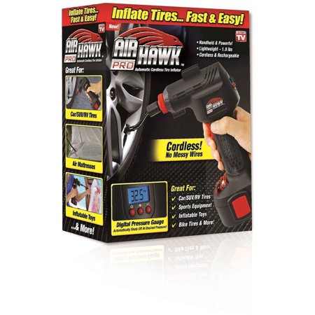 Air Hawk Pro, Portable Air Compressor w/ Built in LED Light - As Seen on TV