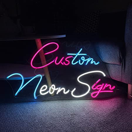 Custom Neon Signs for Wall Decor Customized Led Light Birthday Valentines Day Marry Gift Party Wedding Bedroom Bar Home Room Business Logo Name Light Sign Personalized Neon Sign