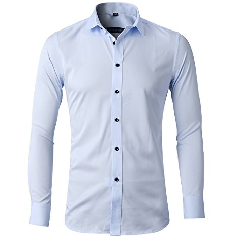 Men's dress shirts Bamboo fiber shirts Casual&Slim Business shirts FLYHAWK