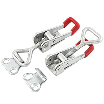 uxcell FBA_a15052200ux0016 Cabinet Lever Handle Toggle Catch Latch Lock Clamp Hasp 2 Pcs (Pack of 2)