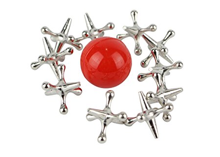 Jacks Game, Metal Jacks and Rubber Ball Game - by Home-X