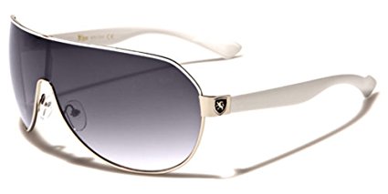 Men's Flat Top Sport Shied Aviator Sunglasses - Multiple Colors