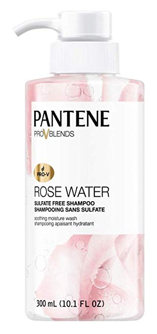 Pantene Shampoo Rosewater 10.1 Ounce Sulfate-Free (300ml)