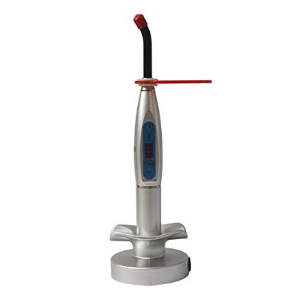 Rallic Dental 5W Wireless Cordless LED Curing Light Cure Unit Lamp 1500mw for Dentist Silver