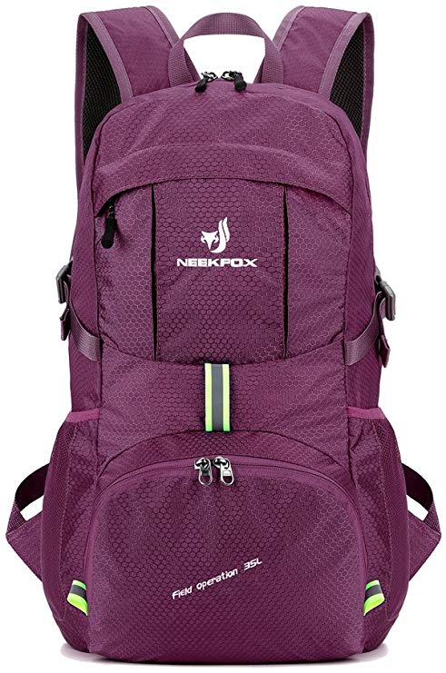 NEEKFOX Lightweight Packable Travel Hiking Backpack Daypack - 35L Foldable Camping Backpack Ultralight Sport Outdoor Backpack