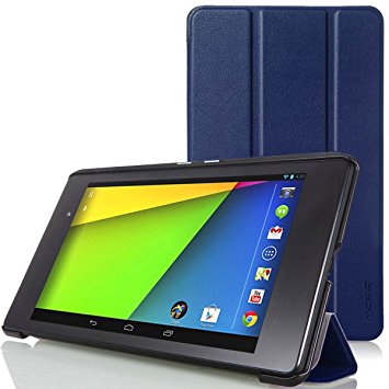 Google New Nexus 7 FHD 2nd Gen Case - MoKo Ultra Slim Lightweight Smart-shell Stand Cover with Auto Wake / Sleep for Google Nexus 2 7.0 Inch 2013 Generation Android 4.3 Tablet, INDIGO