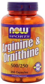 NOW Foods L-arginineornithine 500mg250mg  250 Capsules