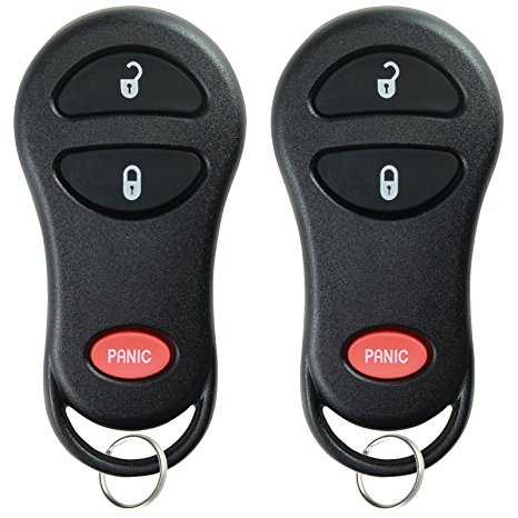 KeylessOption Keyless Entry Remote Control Car Key Fob Replacement for 04686481 (Pack of 2)