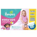 Pampers Easy Ups Training Pants Size 4T5T Value Pack Girls Diapers 78 Count