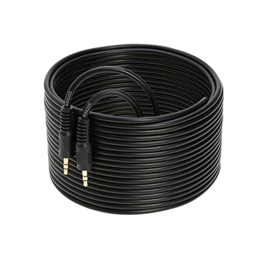 3.5mm to 3.5mm Male Audio Stereo Cable - 3ft, 6ft, 12ft, 25ft, 50ft, 100ft (100FT)