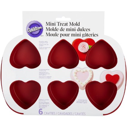 Wilton 6-Cavity Silicone Heart Mold Pan