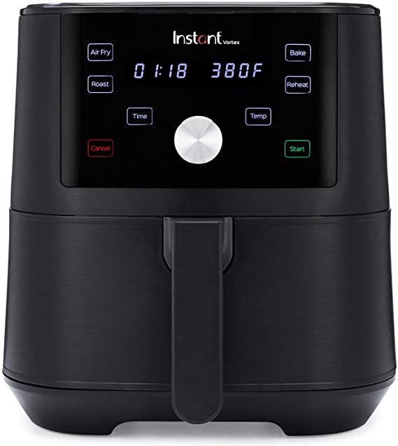 Instant Vortex 4-in-1 Air Fryer, 6 Quart, 4 One-Touch Programs, Air Fry, Roast, Bake, Reheat