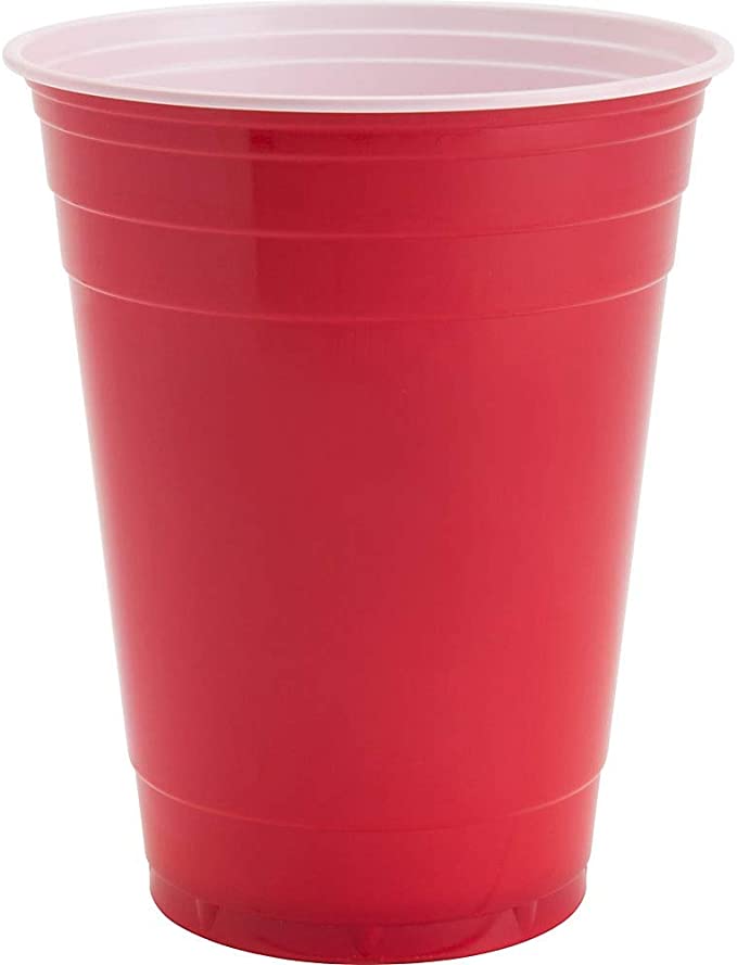 Genuine Joe Plastic Party Cup -16 oz -50/Pack -Plastic -Red