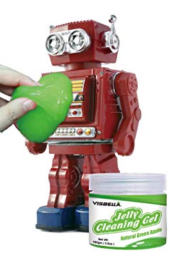 Visbella Jelly Cleaning Putty Magic Gel Slime Remove Dust, Dirt, Hair, Crumbs for Car Interior Home Office Electronics PC Laptop Keyboard Air Vent Instrument (Green Apple)